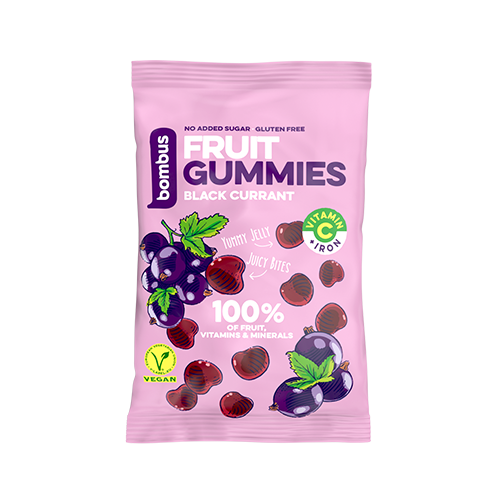 Bombus Fruit Gummies Čierne Ríbezle