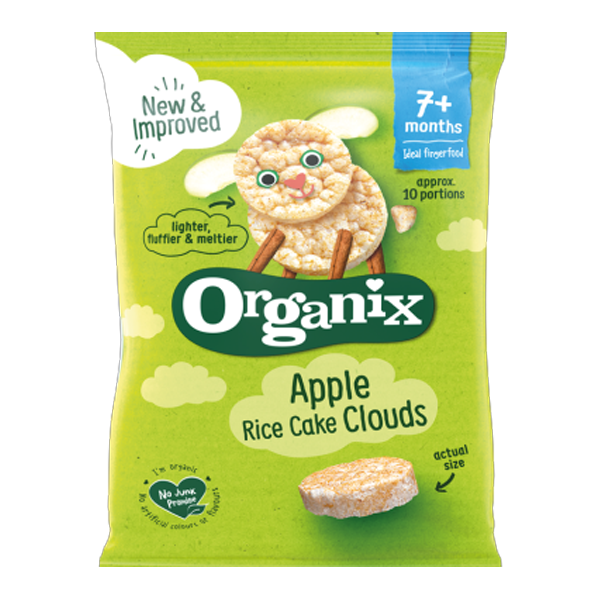 Jablkové Ryžové BIO Obláčiky - Organix