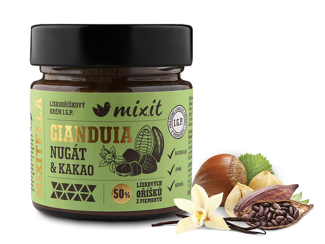 Mixitella Premium Lieskový Oriešok z Piemontu Nugát a Kakao - Mixit