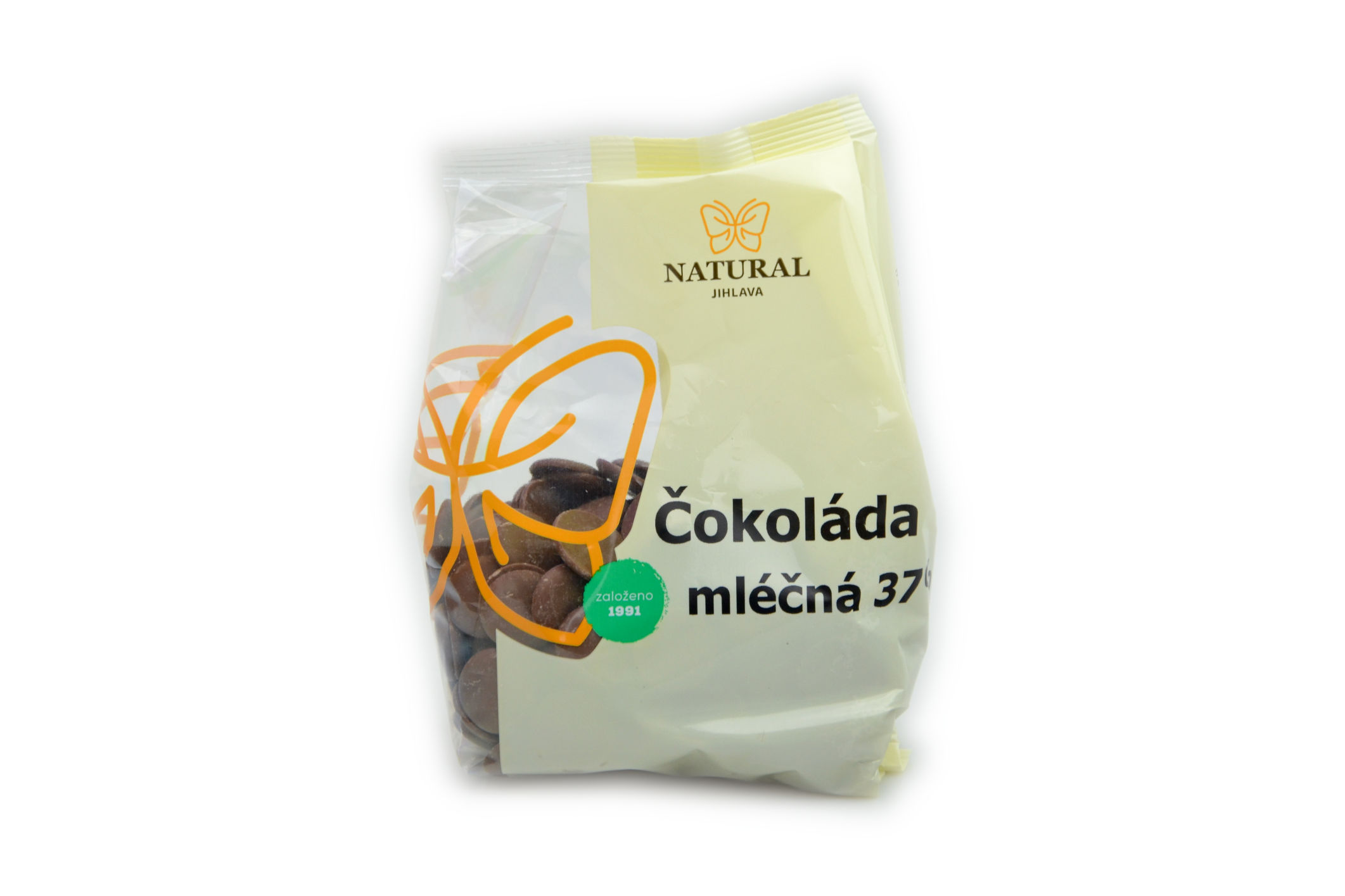 Čokoláda mliečna 37% kúsky - Natural Jihlava